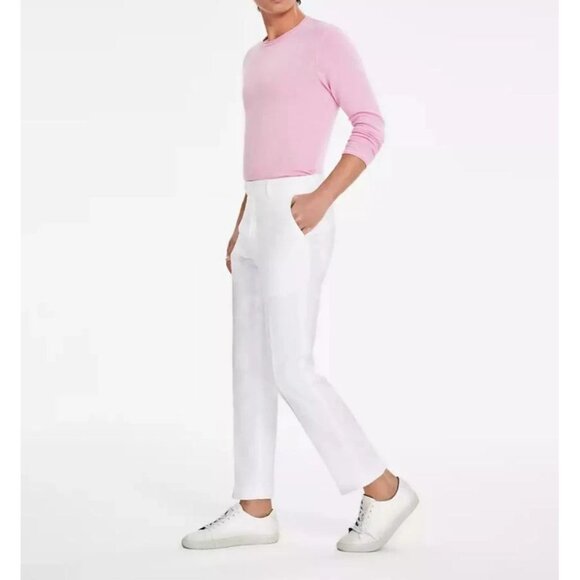 Tommy Hilfiger Mens Modern Fit Flat Front Pure Linen Pant White Size 42 X 32 NWT - Picture 1 of 9